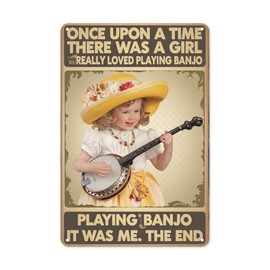Bluegrass Music Tin Sign 8X12IN Retro Metal Wall Art for Music Room, Southern Porch & Folk Art Decor
