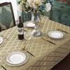 SASTYBALE Jacquard Tablecloth Flower Pattern Polyester Table Cloth Spill Proof