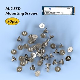 Kit de tornillos de montaje SSD M.2, 50 piezas de tornillos PCIE NVME M.2 para montaje de SSD M.2 NVME