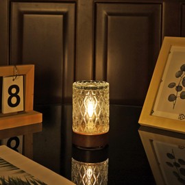 CZSHCKJYXGS Battery Operated Light with Timer,Adult Night Lights for Bedroom,Mini Lamp for Lndoor Use in Bathroom, Hallway,Glass Decorative Warm Light Lamp (Warm Light)