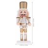 Ciieeo 3pcs Wooden Nutcracker Ornaments 6 Inch Christmas Nutcracker Doll