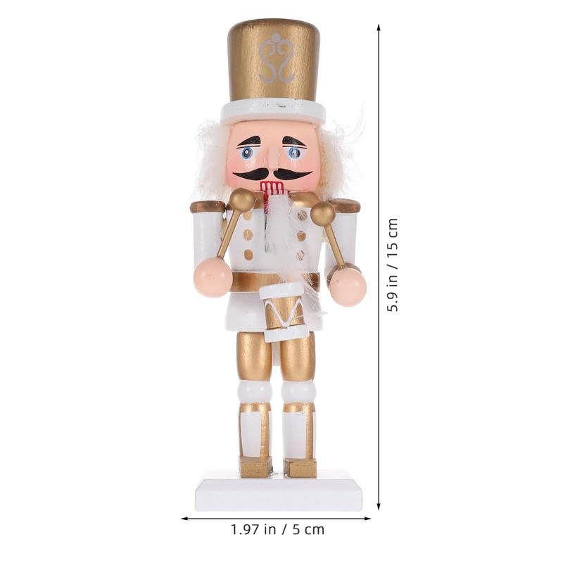 Ciieeo 3pcs Wooden Nutcracker Ornaments 6 Inch Christmas Nutcracker Doll