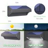 Bridika Solar Fence Lights - Outdoor Waterproof Warm White &