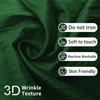 Tititex Dark Green Crumpled Shower Curtain, Textured Heavy Duty 156GSM