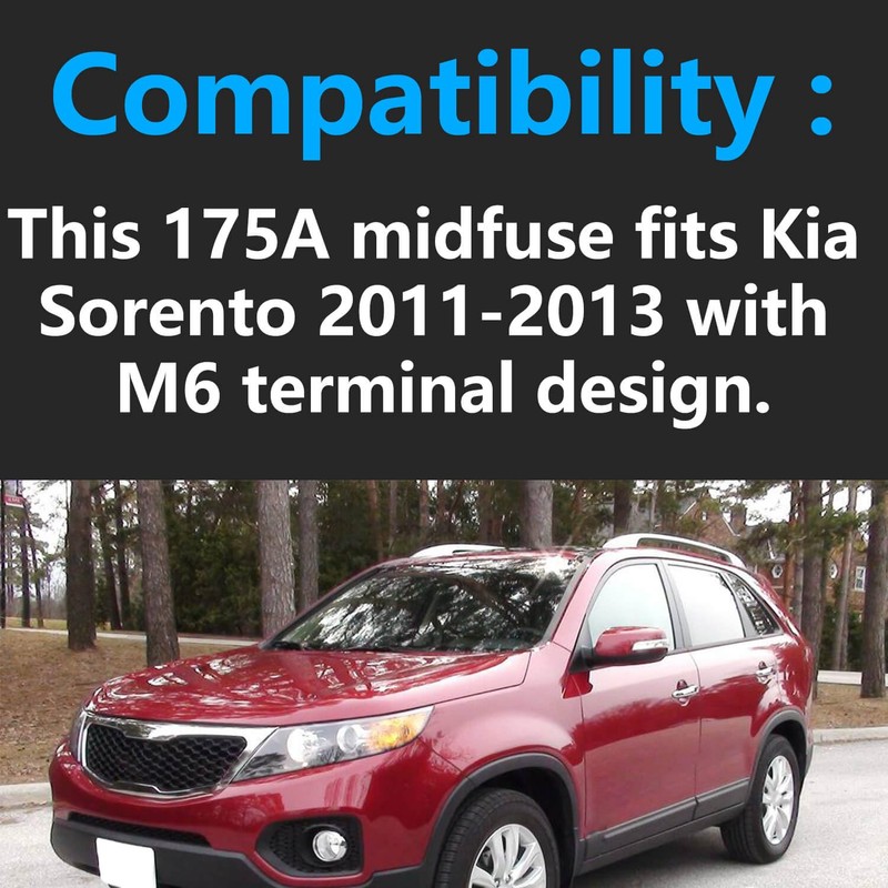 2 Pack 175A Midi-Fuse M6 18980-35925 1898035925 Compatible with Kia