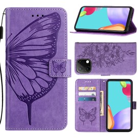 Covthch for Umidigi G9T Case, Umidigi G9C Case, Leather Kickstand Feature, Magnetic Buckle Shockproof Full Body Protection Wallet Cover for Umidigi G9 5G / Umidigi G9A 6.75" [3 Card Slots] -Purple