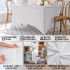 Famstar Table Cloth White 4FT Spandex Tablecloth for Rectangle Table