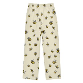 visesunny Boys' Pants Cute Bee Pattern Outdoor Scarf Soft Long Bottoms Elastic Waist Trousers Sweatpants with Pockets L