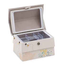 Hobby Gift Novelty Sewing Craft Hobby Storage Box, Embroidered, Bee Hive