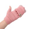 USB Heated Gloves Mitten Men Women Winter Knitted Fingerless Hand