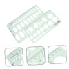 SHOWERORO 2pcs Geometric Ruler Circle Stencil Templates Circle Stencil for