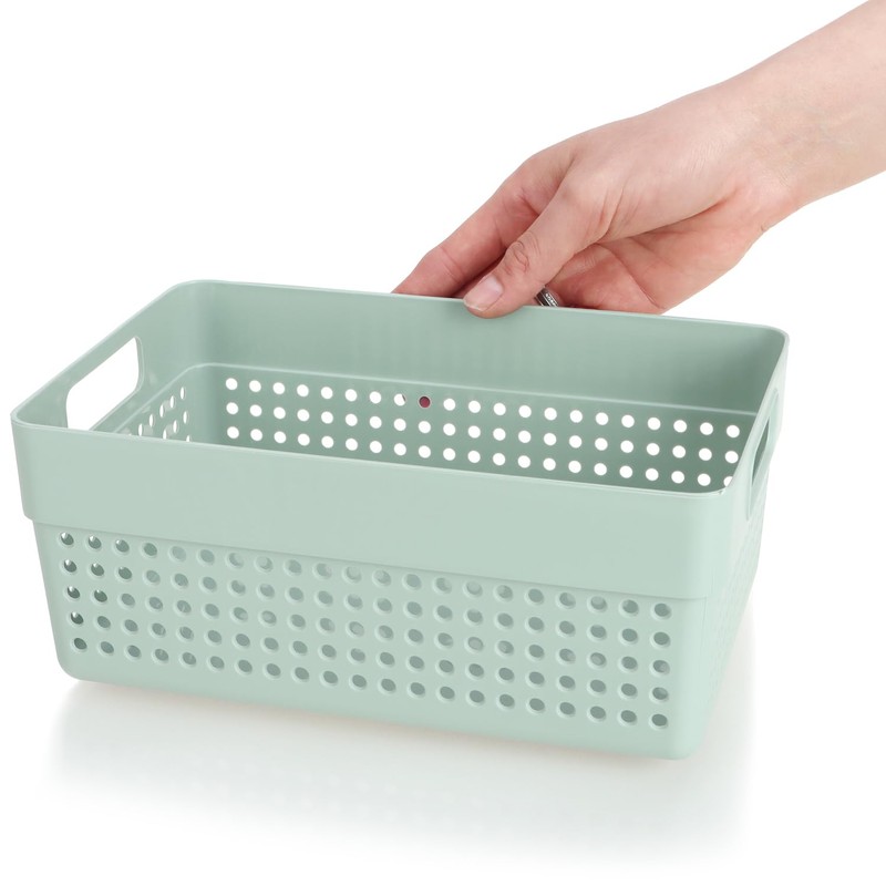 com-four® 4-Piece Storage Basket Set - Decorative Baskets - Plastic