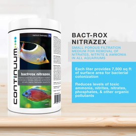 Continuum Aquatics Bact Rox Nitrazex – Small Porous Filtration Media to Remove Nitrates, Nitrite, and Ammonia in Reefs, Marine Saltwater and Freshwater Aquariums