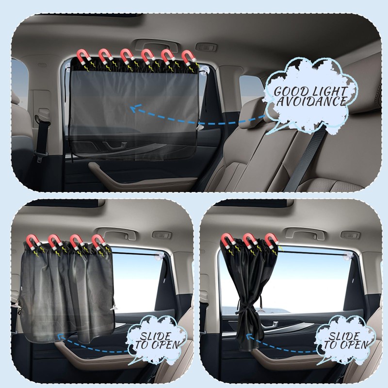 Ovege Car Window Shades for Baby 2pcs Side Window Sun
