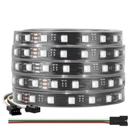 BTF-LIGHTING WS2814 IC RGBW RGB+Cool White (Similar WS2812B) Addressable DC24V 16.4FT 60LED/m 10pixel/m Flexible 4 Colors in 1 Dream Color LED Strip IP67 for Home Decor (No Adapter or Controller)