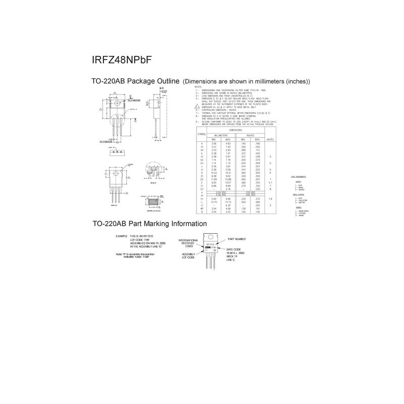 Chanzon IRFZ48 TO-220 Power Sic MOSFET 64A Transistor Pack of