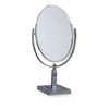 SSWBasics Sleek Oval Tilting Small Mirror for Desk, Stylish Countertop