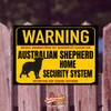 Australian Shepherd Aussie Dog Sign Warning Security System Door Sign