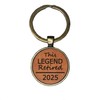 Retirement Gift Keyring, Leather Engraved Key Chain (This Legend Retired)