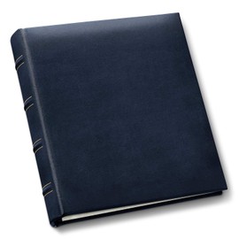 Leather Compact Photo Album-Acadia Navy