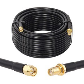XRDS -RF 35ft SMA Male to SMA Female Connector Coax Cable, RG58 50 Ohm Low Loss Pure Copper Coaxial Cable for SDR Equipment Antenna, Ham Radio, 3G 4G LTE Antenna, ADS-B, GPS and etc (Not for TV)