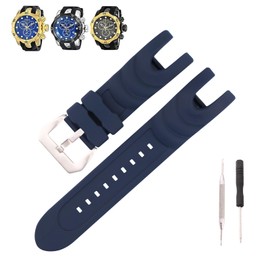 MMBAY - Correa de repuesto de goma de 26 mm para Invicta Reserve Collection Venom 5732 1219 6118 6117 6105 6116 6110 14467 16149 18535 correa de silicona para hombres y mujeres, pulsera impermeable