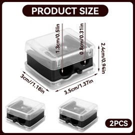 Stabilo Pencil Sharpener with Container for Thick and Thin Pencils, Double Electric Pencil Sharpener, Can Sharpener, Pack of 2