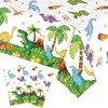 3PcsDinosaur Tablecloth Watercolor Dinosaur Theme Disposable Rectangular Plastic Tablecloth 54