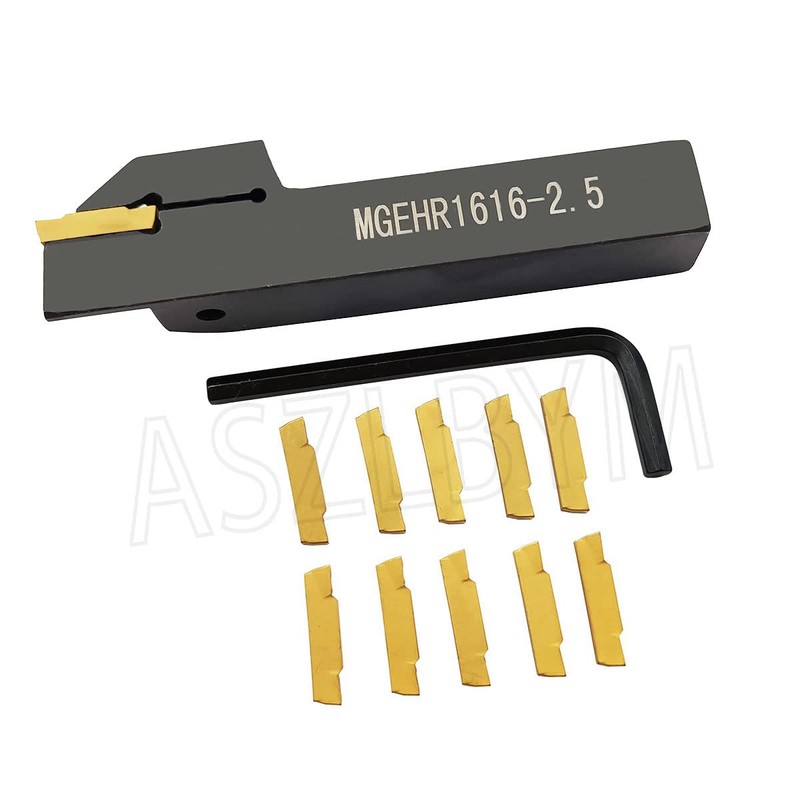 ASZLBYM Lathe Grooving Tool Holder Grooving Cut-Off Tool Holder MGEHR1616-2.5