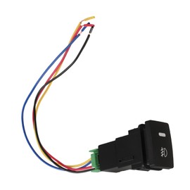 Mobestech Fog Light Switch Replacement Waterproof Push Button Switch for Compact Design with Wires for Easy Installation Vehicle Light Control