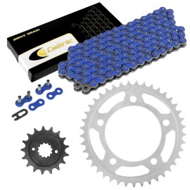 Caltric Blue Drive Chain And Sprocket Kit for Honda VT750C Shadow Ace 750 1998-2003