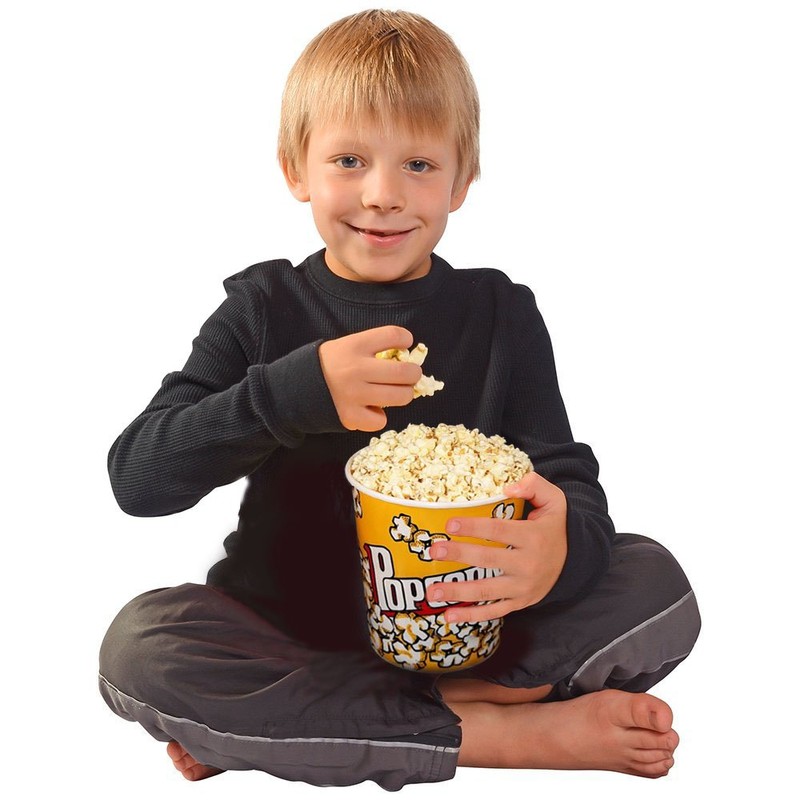 Novelty Place Retro Style Plastic Popcorn Containers for Movie Night