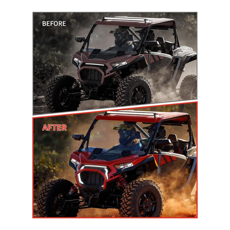 SLORIMOD LED Grille Accent Fang Lights for Polaris RZR XP