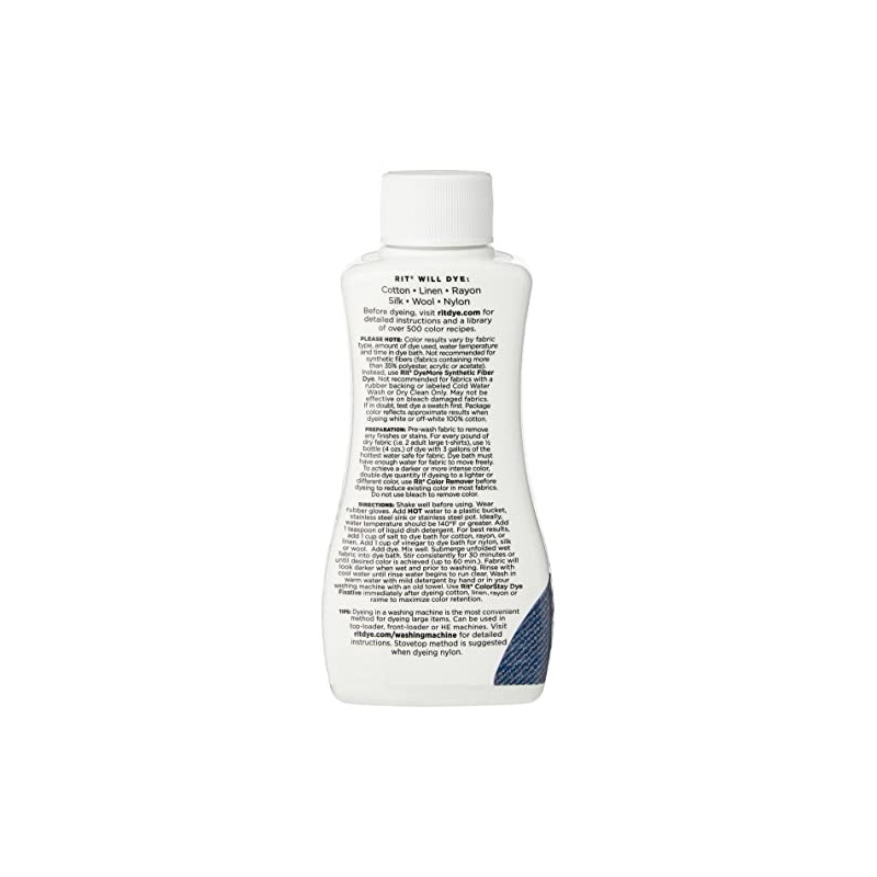 Rit All Purpose Liquid Dye 236 ml - Denim Blue,RITLD