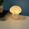 Small Glass Mushroom Table Lamp Night Light Bedside Desk Lamp
