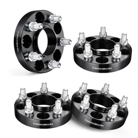 EVIL ENERGY 5x4.5 Wheel Spacers 1 inch Compatible for Ford Mustang 2015-2024, 5x114.3 mm Hubcentric with Lip 5 Lugs 70.5 mm Hub Bore M14x1.5 Studs Black