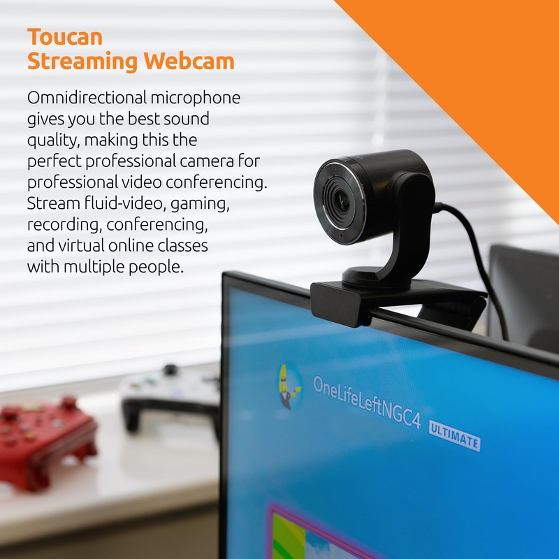 TOUCAN Streaming HD Webcam with 1080P at 30FPS or 2.5k