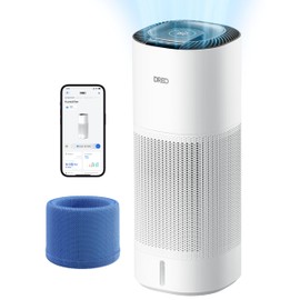 DREO Smart Evaporative Humidifier Large Room up to 1000ft², 800ml/h High Output Air Humidifiers for Bedroom, 10L, 50H Long Runtime with Precise Humidification for Plants, Home, Office, White, HHM774S