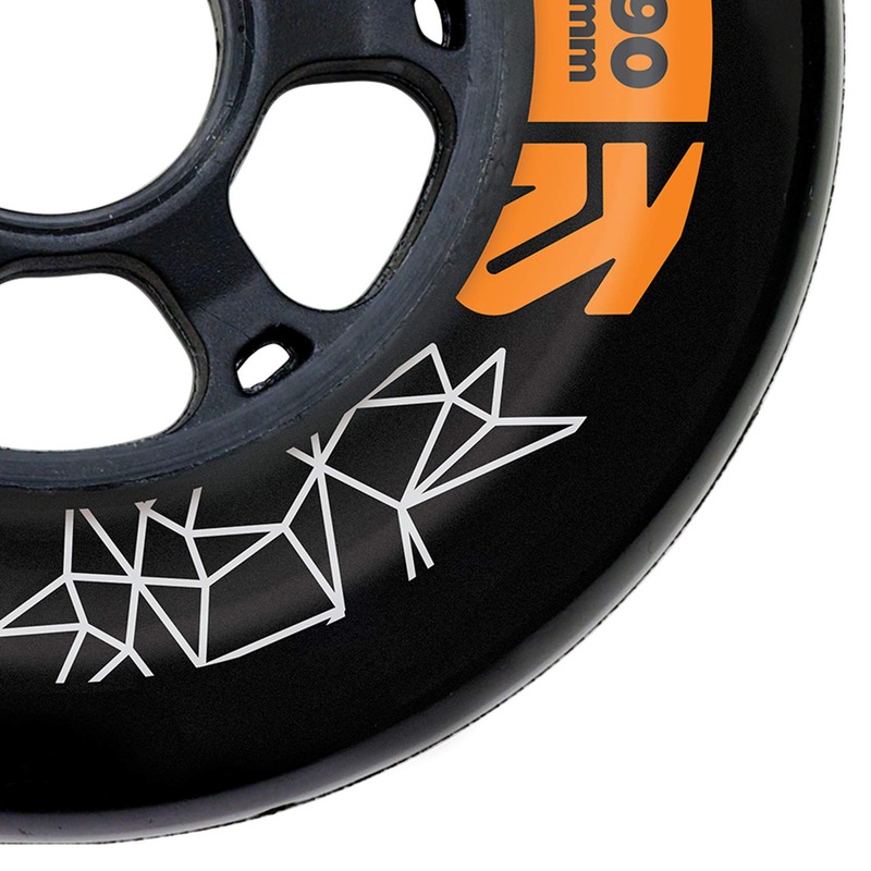 K2 Skates Bolt 90mm 85A 4-Wheel Pack - Black -
