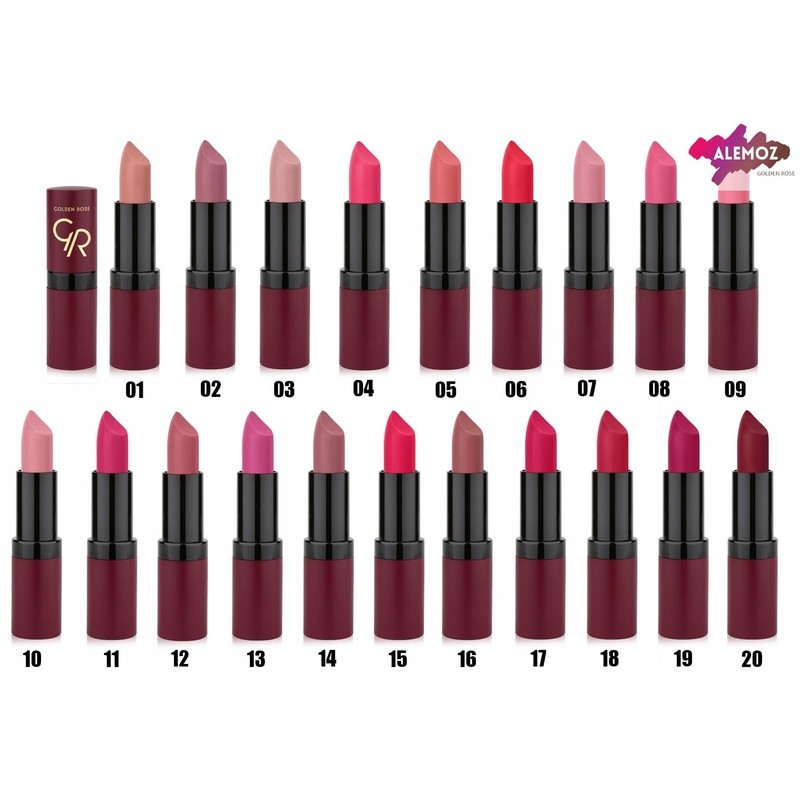 Golden Rose Velvet Matte Lipstick Colour 19