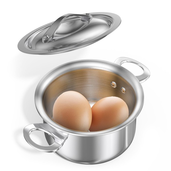 Macevia Mini Sauce Pan with Lid,Stainless Steel Butter Warmer Mini