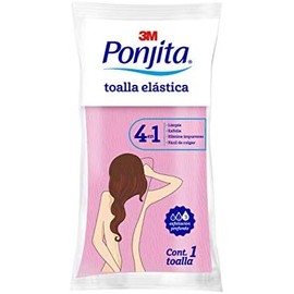 PONJITA 3M Toalla Elástica Exfoliante Limpieza Profunda 1 pieza Ideal para baño diario, Elimina impurezas y células muertas, Exfoliación profunda, Flexible para la espalda, Colores surtidos