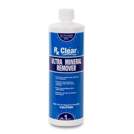 Rx Clear Ultra Mineral Remover | Prevents Scaling And Staining | Strong Environmentally Safe Non-Toxic Formula | Ultimate Prescription for a Crystal Clear Swimming Pool | 1 Quart Bottles | Single Pack