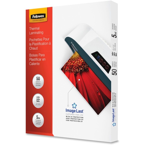 Fellowes Laminating Pouches, Type G, Glossy, 9" x 11.50", 5