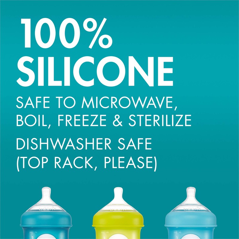 Boon Nursh Silicone Baby Bottle Nipples - Bottle Nipples for