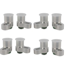 4 Set Swap A/C Compressor Adapter Compatible With Denso 10S17F & 10S20F Kit With Gasket Sealing Rings Replacement 451-1106 451-1105 440-822 440-823, W10SA, DS345061, CM345061