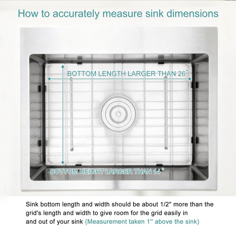 KINKIB Stainless Kitchen Sink Protector - 28" x 18" with