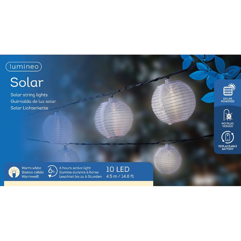 Kaemingk MI CASA GUIRNALDA Exterior Solar 7.5 m, White, LUZ