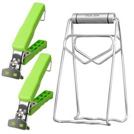 Bonison 3-Pack Hot Plate Grippers for Kitchen Use, Heat-Resistant with Anti-Slip Handle, Supports up to 8 lbs (2 Clips + 1 Plate Lifter)