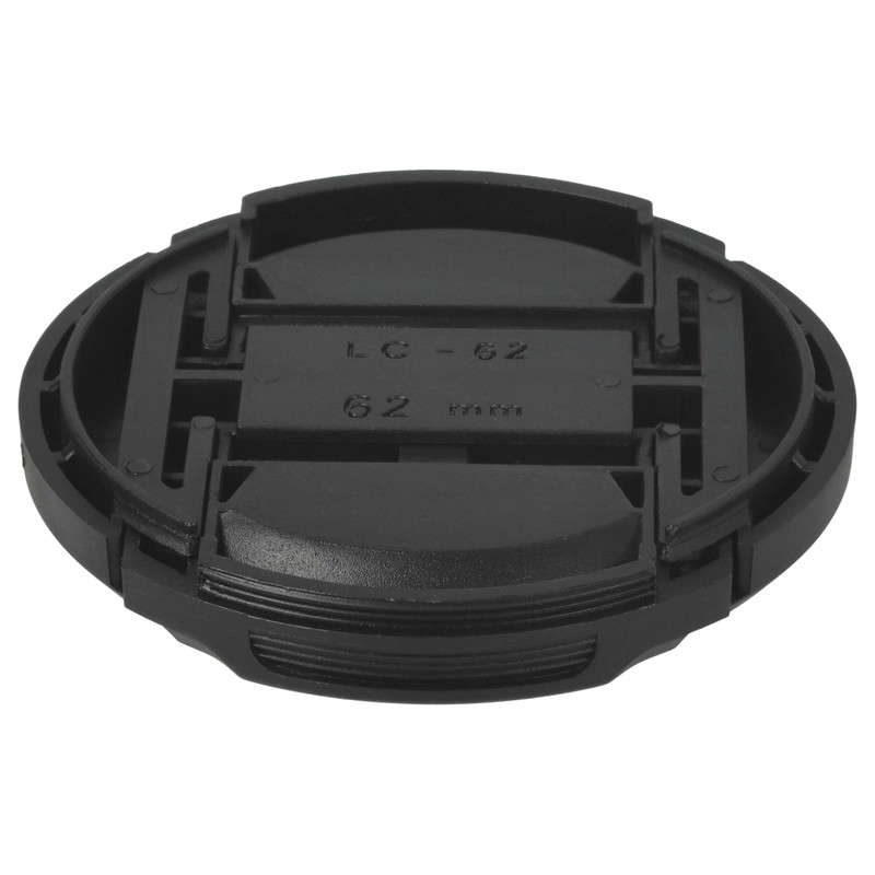 vhbw Lens Cap 62 mm Inner Grip Snap On Black